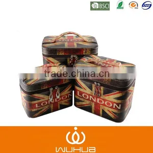 High Quality UK Flag Leather Cosmetic Box thumbnail-1