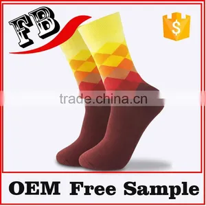 Mens Diamond Wholesale Custom Cotton Knitting Dress Socks thumbnail-1