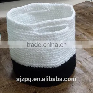Crochet Handmade Storage Baseket Crochet Hand Basket Folder Basket Set thumbnail-3