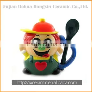 Clown Hand-painted 3D Cartoon Animal Fish Shaped Mug thumbnail-1