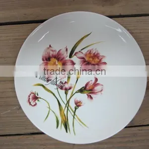 Flower Decal Ceramic Plate Serving Dish Factory thumbnail-1