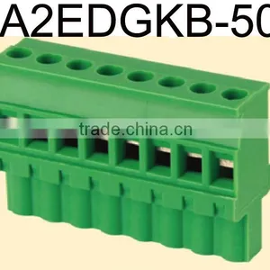 Factory Price Connector Green 5.08 5.00 mm Wire Connecting wp Push Socket Terminal Block thumbnail-1