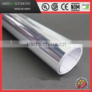 Car Vinyl Sticker Silver 1.52*30M Car Wrap Chrome Mirror Car Wrap Film With Air Bubble Free thumbnail-1