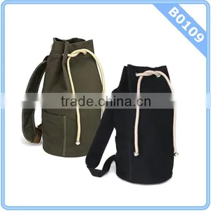 Unisex Backpack Schoolbag Canvas Travel Backpack Drawstring Bag Large thumbnail-1