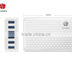 HUNDA 6Port International USB Tablet Charger Adapter thumbnail-2