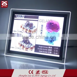 Attract Customers Acrylic Crystal Led Slim Light Box thumbnail-1