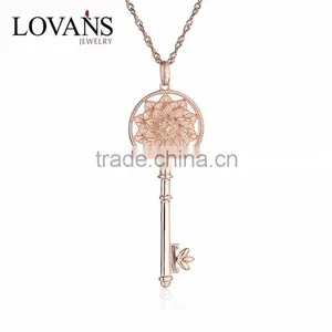 2016 New Design Key Of Life S925 Gold Simple Pendant SPG901Y thumbnail-1