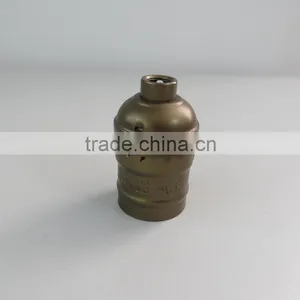 Vintage Edison Bulb Socket E27 Bronze Screw Aluminum Lamp Holder With Switch thumbnail-5