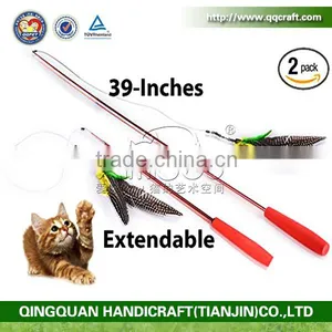 16Years Factory Cat Teaser Feather Wand For Exercise Pet Toys thumbnail-1