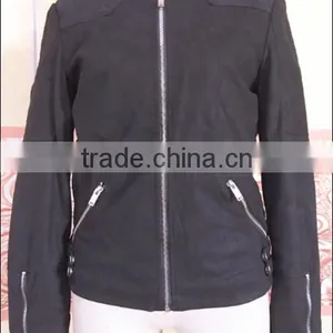 Latest Girl and Women Winter Turn Down Collar Suede Leather Jacket thumbnail-5
