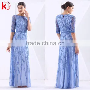 Marvelous Newest Sequins Beaded Long Sleeve Guangzhou Muslim Wedding Dress thumbnail-1