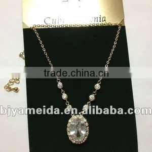 3A CZ Stone Necklace Handmade Fashion Pandent thumbnail-1