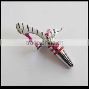 Resin and Metal Fashion Design Custom High Heel Shoe Wine Bottle Stopper thumbnail-3