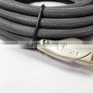Gold Metal 1.4V HDMI CABLE With Nylon Net 1.8M thumbnail-2