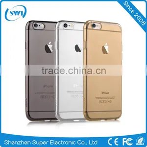 Super Slim And Light Transparent Clear Back Soft TPU Cases Cover For Iphone 6 6S 6 Plus thumbnail-1