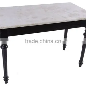 Hot Sale Carving Wood Table Leg Marble Top Coffee Table Dining Table thumbnail-1