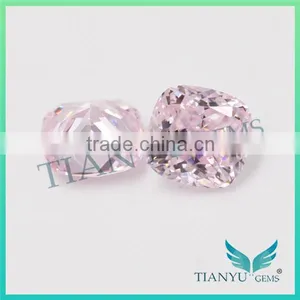 Wholesale Gems Heat Zircon Gemstones Jewelry Pink Square Cushion Cut American Material Loose Synthetic Cubic Zirconia Price thumbnail-2