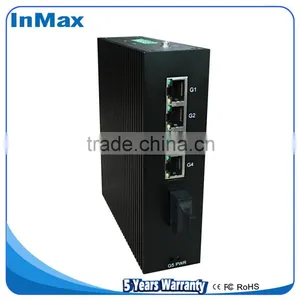 Good Price of 5 Port Full Gigabit Industrial Switch 1x1000BaseX FX Port and 4x10/100/1000BaseTx Ports Ethernet Switch I505B thumbnail-1
