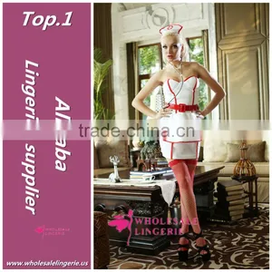 New Style Spandex Ployester Sexy Naughty Nurse Costume With Echometer thumbnail-1