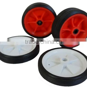 Solid Wheel/Plastic Ruled Rubber Lawnmower Lawn Push Mower Wheel 4+ Inch Diameter thumbnail-6