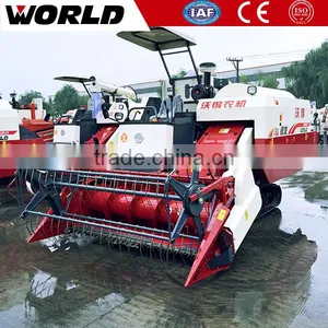 Full Feed Combine Mini Rice Harvester With Rubber Track thumbnail-3