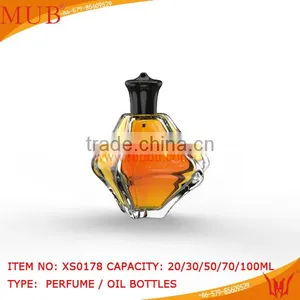 100ml Man's Black Empty Glass Perfume Bottles With Pump and Oil Bottle Wholesale thumbnail-1