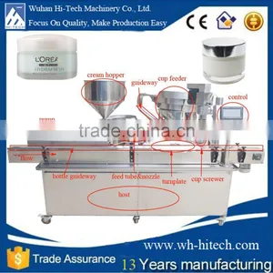 HI-TECH Automatic Bottle Cosmetic Cream Filling Line thumbnail-1