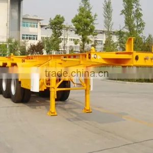 Frame Chassis Manufacturer 3 Axles 40ft Skeleton Trailer/skeletal Container Semi Trailer for Sale thumbnail-4