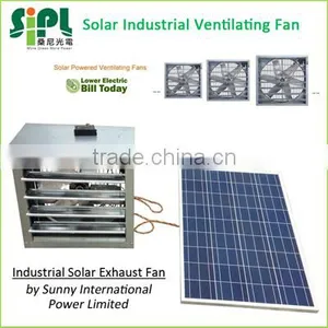 Large Size Solar Powered Brushless DC Motor Driven Box Wall Fan for Poultry Greenhouse Industrial Ventilation thumbnail-1