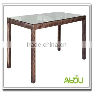 Patio Table,Classic Rattan Color Rectangle Table thumbnail-2