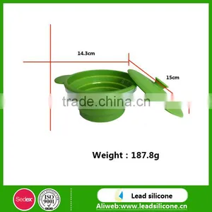 Multifunction Silicone Bowl With Lip / Universal Distinctive Silicone Bowl With Lid thumbnail-2