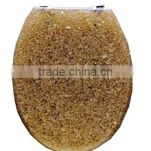 Glossy/ Glittery/ Sliver/ Golden Polyresin Toilet Seat,Lucite Toilet Seat,Resin Toilet Seats, 18" European Szie thumbnail-5