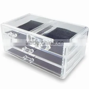 Clear Acrylic 4 Drawers Cosmetic Holder Container Makeup Box Organizer thumbnail-3