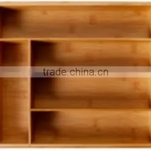 Store More Simple Durable 5-Slot Wood Cutlery Tray thumbnail-1
