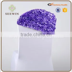 Half Back Rosette Chair Cover for Wedding thumbnail-4