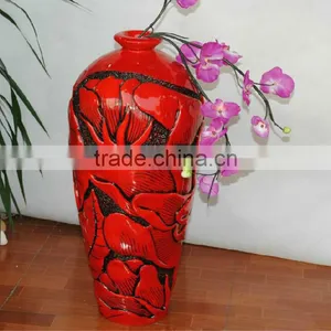 Handmade Traditional Floor Vase Large Antique Resin Vase thumbnail-1