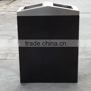 Arlau Outdoor Steel Metal Mall Waste Bin thumbnail-5