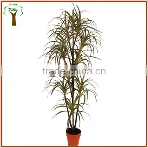 Fake Dracaena Plant With Red Pot for Indoor Decoration thumbnail-1