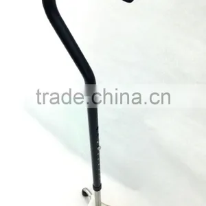 Crutch for Old With Curved Handle, 4 Legs Base, Telescopic Cane SZ20004 thumbnail-3