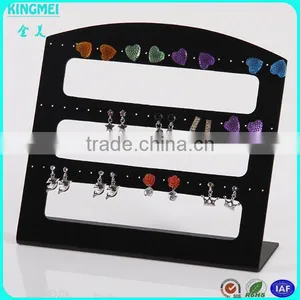 Hot New Products for 2015 3 Layers L-shaped Acrylic Jewelry Display Stand for Many Earrings thumbnail-2