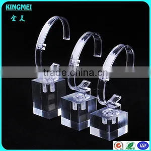 Retail Selling Clear Crystal Watch Stand, c Ring Holder Single Wrist Watch Display With c Shape Rack thumbnail-1