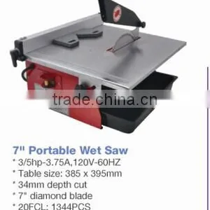 7" Portable Electric Table Wet Saw thumbnail-1