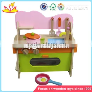 Wholesale Most Popular Wooden Kitchen Set Game for Kids Funny Wooden Kitchen Set Toy W10C056 thumbnail-1