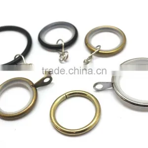 Chrome Plated Metal Window Curtain Rod Ring Loose Eyelet Inside Diameter 35mm thumbnail-6