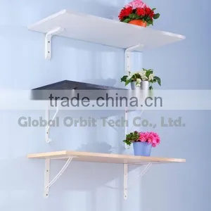 High Quality Industrial Style DIY Metal Book Wooden Wall Shelf thumbnail-1