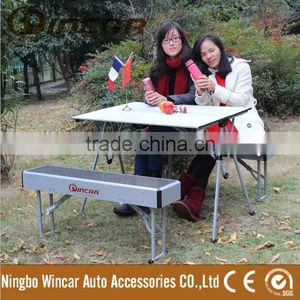 Portable Outdoor Dining Table Set Aluminum Folding Table and Chair thumbnail-1