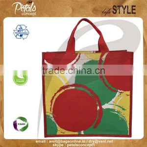 PP Laminated Jute Tote Bag With Cotton Web Handle thumbnail-1