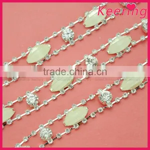 Gorgeous Fashionable Rhinestone Chain Trim in Bulk WRC-357 thumbnail-3