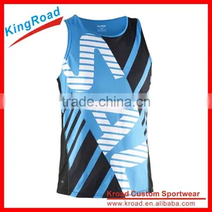 Custom Gym Tank Top of Running Team no Sleeve Cool Sports Singlet/vest for Men thumbnail-5