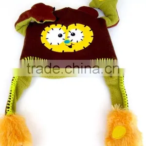 Wholesale Pom Pom Knitted Custom Acrylic Beanie thumbnail-4